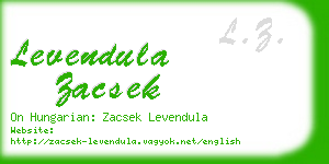 levendula zacsek business card